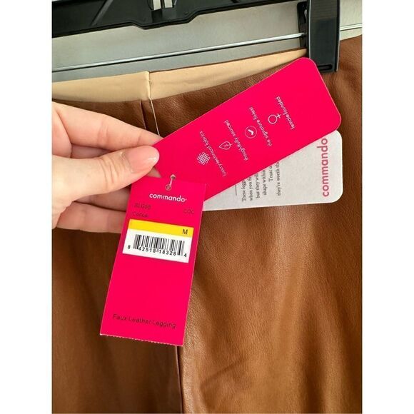 Commando NWT Faux Leather Leggings, Women’s M, Cocoa Brown - Picture 7 of 10